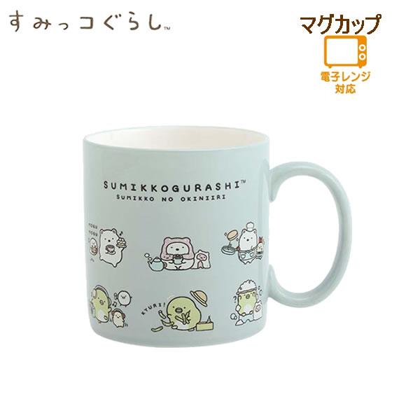 Rakuten - すみっコぐらし マグカップ ブルー 4322 サンエックス 食器 キッチン 新生活 プレゼント しろくま ぺんぎん？ とかげ ねこ とんかつ かわいい TK24908