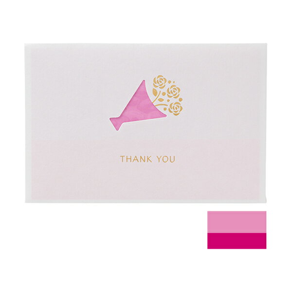 女子文具 窓カード THANK YOU 花束 4568 P マルアイ カ-MD102P