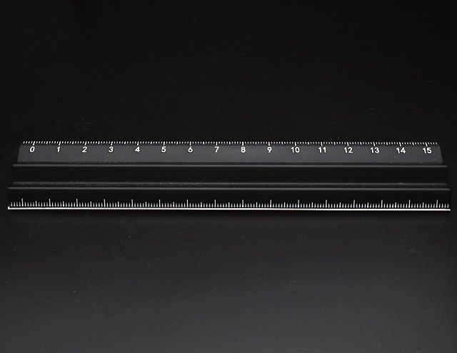 ANTOU アントウ ルーラー ブラック 15cm 定規 ものさし アルミ定規 冬ギフト クリスマス