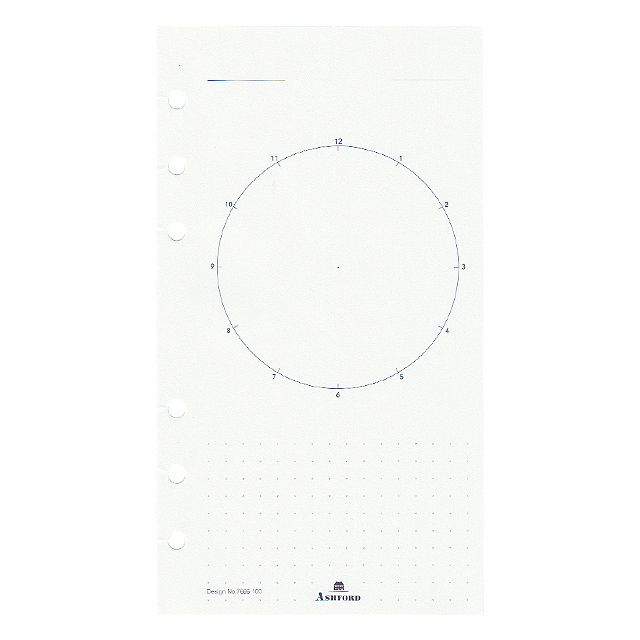 【11/30は最大P5倍!】 ASHFORD アシュフォード リフィルパッド用リフィル バイブルサイズ 時計式予定表 7666-100 システム手帳 BIBLE...