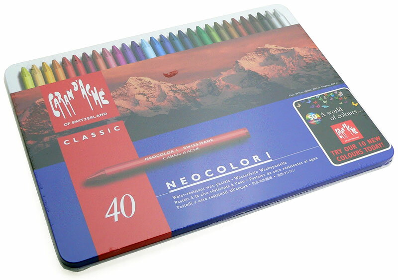 カランダッシュ パステル ネオカラーI 7000-340 40色(缶入)プレゼント 冬ギフト クリスマス