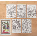 カルトドゥコロリアージュ ポストカードブック GCC02 おくりもののなかま Cartes de Coloriage 塗り絵 楽しい 万年筆 プレゼント 母の日