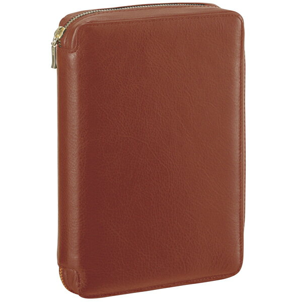 ダ・ヴィンチ システム手帳 スタンダード バイブルサイズ リング24mm ラウンドファスナータイプ DB3004C ブラウン 冬ギフト クリスマス