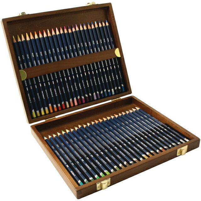 DERWENT（ダーウェント）色鉛筆 ウォーターカラー 0700758 48色セット ウッドボックス DERWENT 水彩色鉛筆