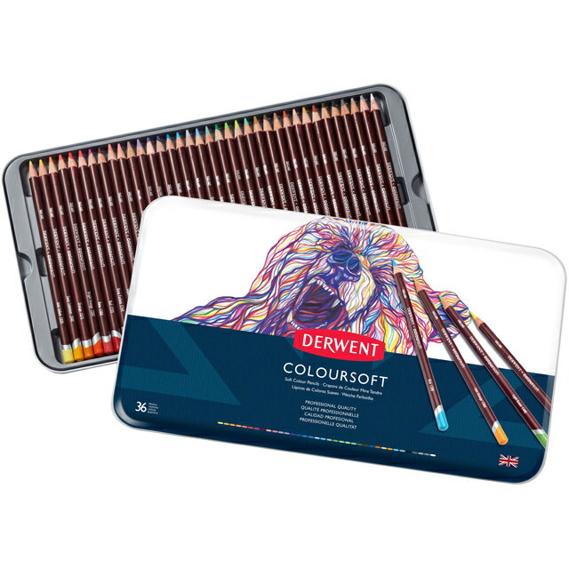 DERWENT（ダーウェント）色鉛筆 カラーソフト 0701028 36色セット メタルケース DERWENT 油性色鉛筆 塗り絵