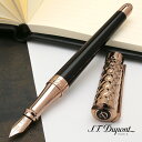 万年筆 エス テー デュポン リベルテ ブラックナチュラル ラッカー&ピンク ゴールド 460601 S.T Dupont プレゼント バレンタイン ギフト 誕...