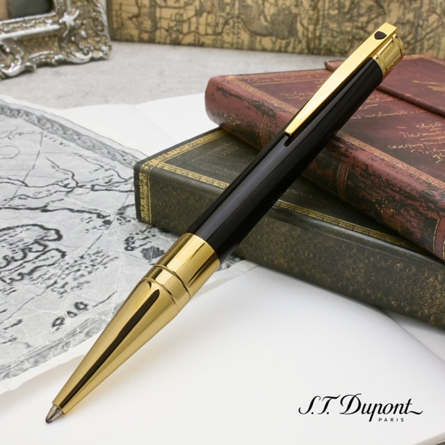 デュポン ボールペン エス・テー・デュポン S.T Dupont D-イニシャル 265202 ブラック＆ゴールド