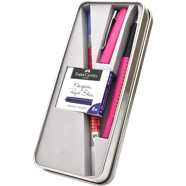 名入れ ファーバーカステル 万年筆 グリップ2010 かきかた万年筆セット ピンク 1409 左利きにもおすすめ 冬ギフト クリスマス