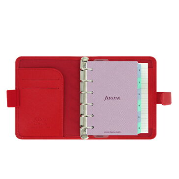 ファイロファックス　ポケットサイズ　サフィアーノ　システム手帳　022471　レッド【 プレゼント ギフト 】【 filofax おすすめ 高級 ブランド 人気 メンズ レディース 男性 女性 】　(6000)