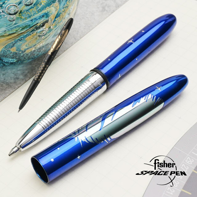 【11/30は最大P5倍!】 フィッシャー ボールペン ブレット FISHER 全2種 ブルームーン マットブラック 宇宙 ブルーオリジンコラボ 羽根モチーフ ...