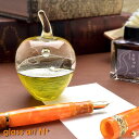 即日発送 ガラス 置物 glass art N+(グラスアートエヌプラス)ペーパーウェイト りんごのペーパーウェイト イエロー
