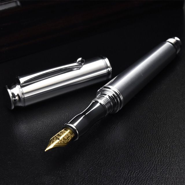 【11/30は最大P5倍!】 即日発送 花井メディック×竹内靖貴 万年筆 メタルペン シルバー/アルミニウム KMM200al 冬ギフト クリスマス