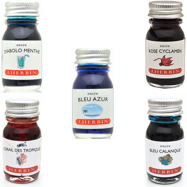 万年筆 インク エルバン ボトルインク ミニインクコフレ トラディショナル サマー HB18502 5色セット 母の日 父の日 2