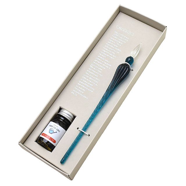 ガラスペンセット エルバン ガラスペン&ミニインクセット グレイッシュグリーン hb21437set 冬ギフト クリスマス