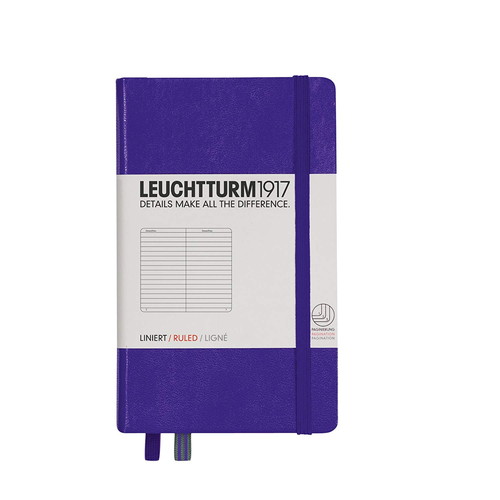 LEUCHTTURM1917 ロイヒトトゥルム A6 横罫 パープル 346681 LEUCHTTURM ノート ポケットサイズ