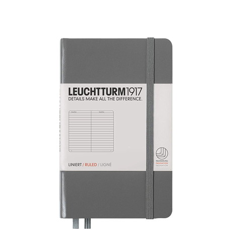 【5/15は最大P5倍！】【あす楽】LEUCHTTURM1917 ロイヒトトゥルム A6 横罫 アントラサイト 344775 LEUCHTTURM ノート ポケットサイズ