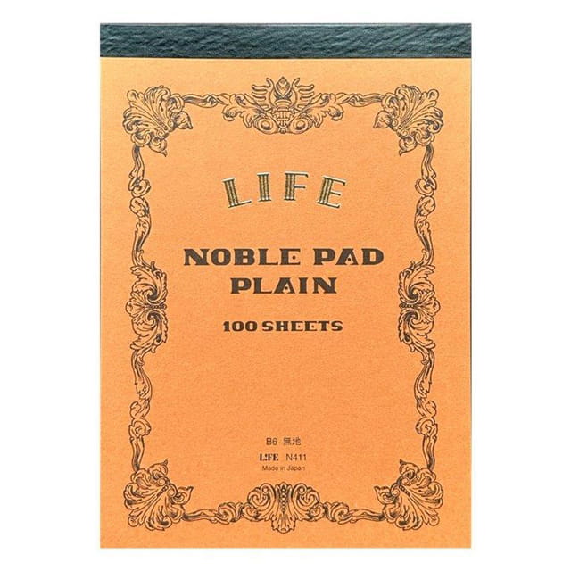 メモ帳 メモパッド ライフ LIFE ノーブルパッド B6 無地 N411 省スペース 仕事 リモートワーク 切り離し可能 ギフト プレゼント 夏ギフト penroom-10057177 ペンハウス 万年筆・ボールペン サンプル画像2