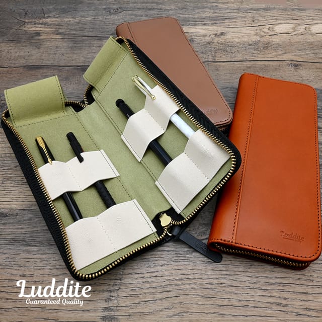 【11/30は最大P5倍!】 即日発送 Luddite ラダイト ライターズペンケースロング バケッタレザー 4本用 プレゼント 男性 女性 日本製 誕生日 人...