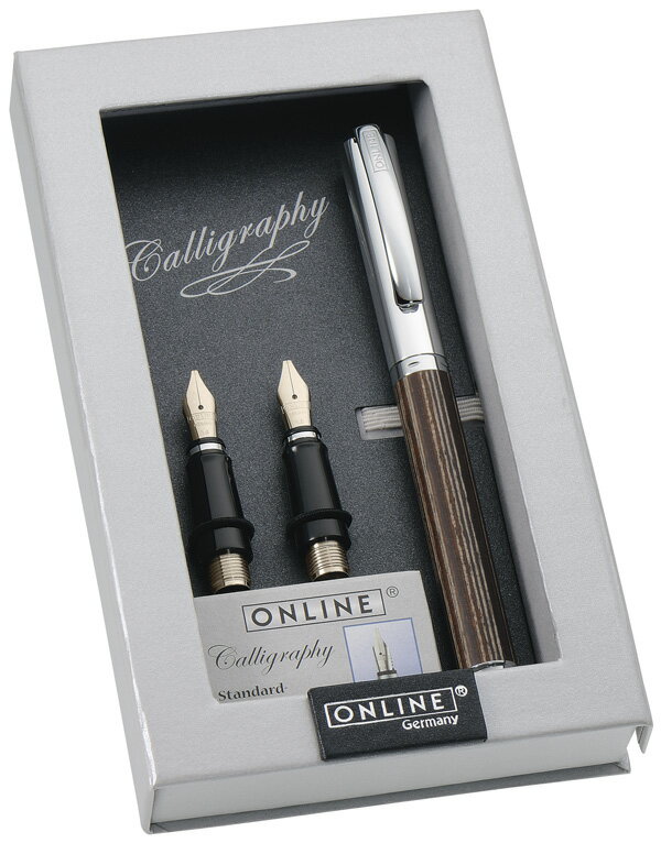 【11/30は最大P5倍!】 オンライン ONLINE 名入れ 万年筆 ビジョンネイチャー カリグラフィーセット アフリカンマルーン 36920 冬ギフト クリ...