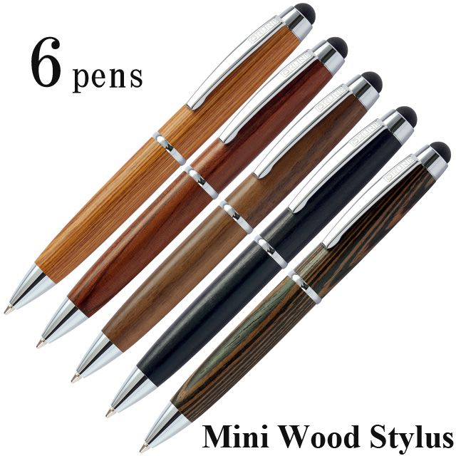 【11/30は最大P5倍!】 名入れ ボールペン オンライン ボールペン ミニウッドスタイラス 全5色 ONLINE 木軸 冬ギフト クリスマス