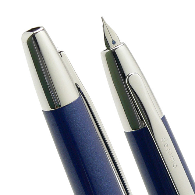 パイロット 万年筆 キャップレス・デシモ FCT-15SR-DL ダークブルーマイカ ノック式万年筆 PILOT パイロット万年筆 名入れ プレゼント 男性 女性 誕生日 夏ギフト penroom-10016490 ペンハウス 万年筆・ボールペン サンプル画像3