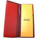 メモ帳 ロディア メモカバー ブロックロディア レザーカバー No.8 レッド IOL6002RD RHODIA 本革 イタリアンレザー