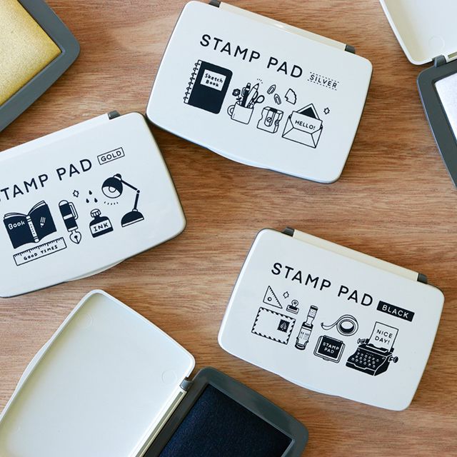 サンビー スタンプ台 STAMP PAD シルバー SPE-S02 SANBYはんこ スタンプ 判子 eric かわいい 可愛い ギフト プレゼント