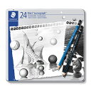 ステッドラー 鉛筆 マルス ルモグラフアソートセット 100 G24 S 24硬度セット 缶ケース入り STAEDTLER 24本 イラスト 製図 プレゼント ...