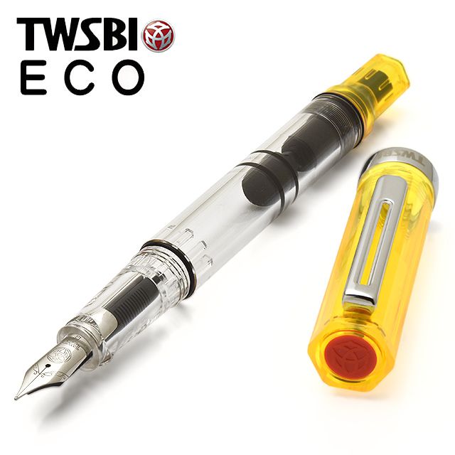 【5/25は最大P5倍！】TWSBI ツイスビー 万年筆 ECO トランスイエロー M2531770 エコ 透明軸 スケルトン