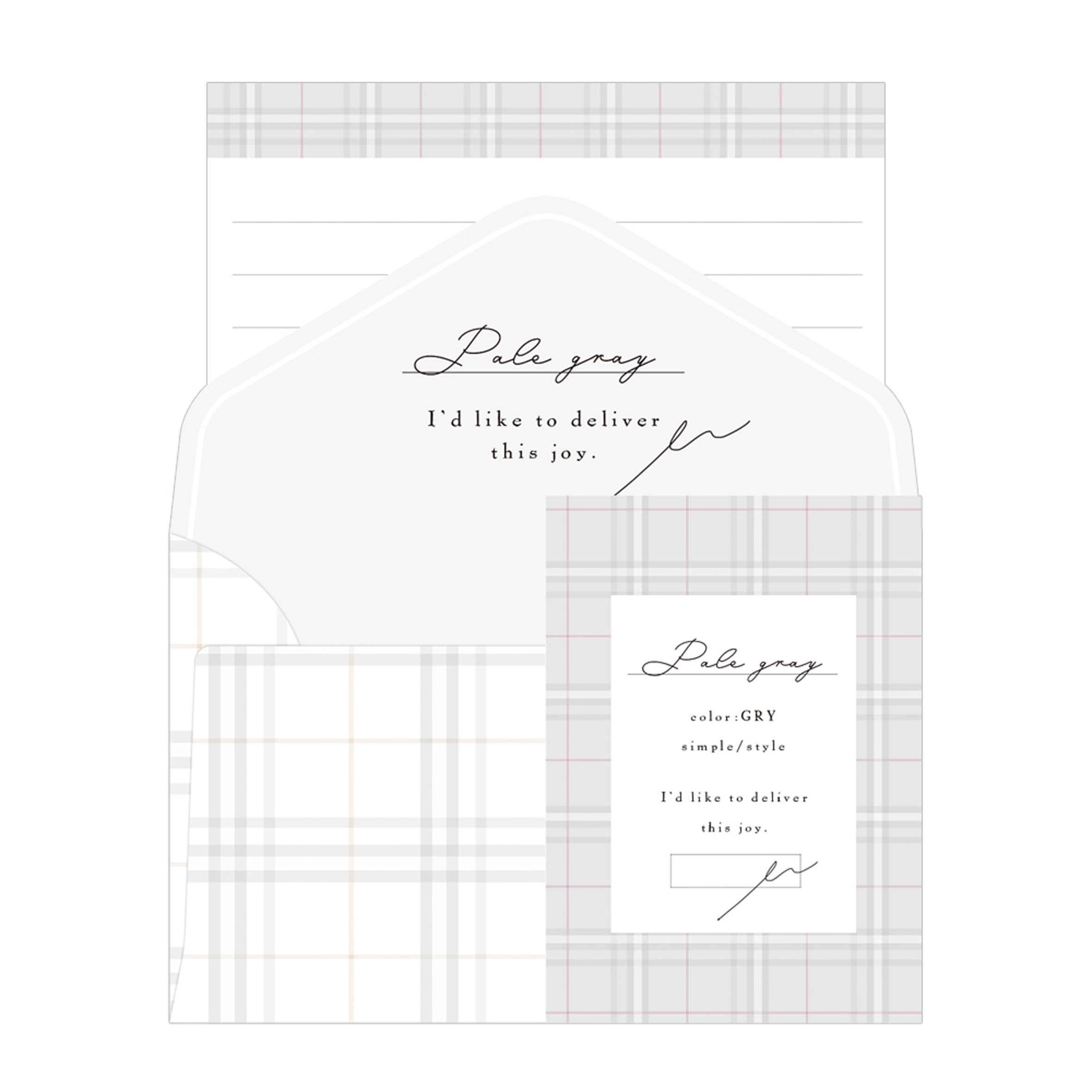 ポイント UP 期間限定 【カミオジャパン】ダイヤ型封筒ミニミニレター　PALE　GRAY 206644