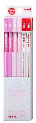 [ 名入れ 無料 ] 名入れ鉛筆 鉛筆名入れ 鉛筆 えんぴつ ユニパレット えんぴつ パステルピンク 赤鉛筆 赤えんぴつ セット 2B ダース K5564N2B 三菱鉛筆 MITSUBISHI uni