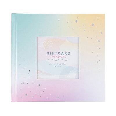 ナカバヤシ ギフトカード アルバム グラデーション カラフル おしゃれ フォトアルバム ミニサイズ 子供 ベビー 赤ちゃん エコー写真 A-SMBP-102-1...