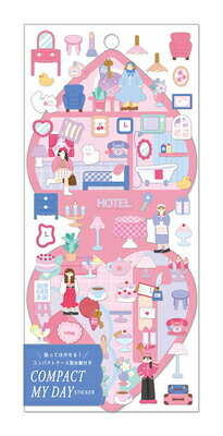 クーリア コンパクト マイ デイ ステッカー ホテル 01052 ミニチュア ハウス Q-LIA