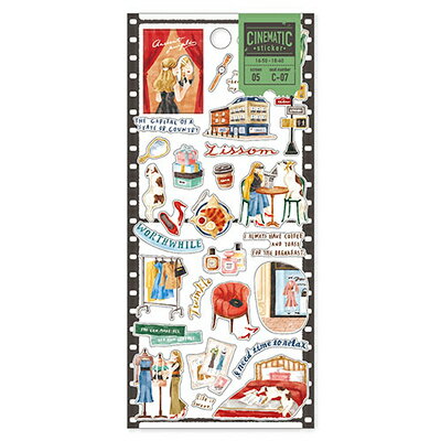 マインドウェイブ シネマティック ステッカー ファッション 映画 物語 フィルム チケット デコレーショ..