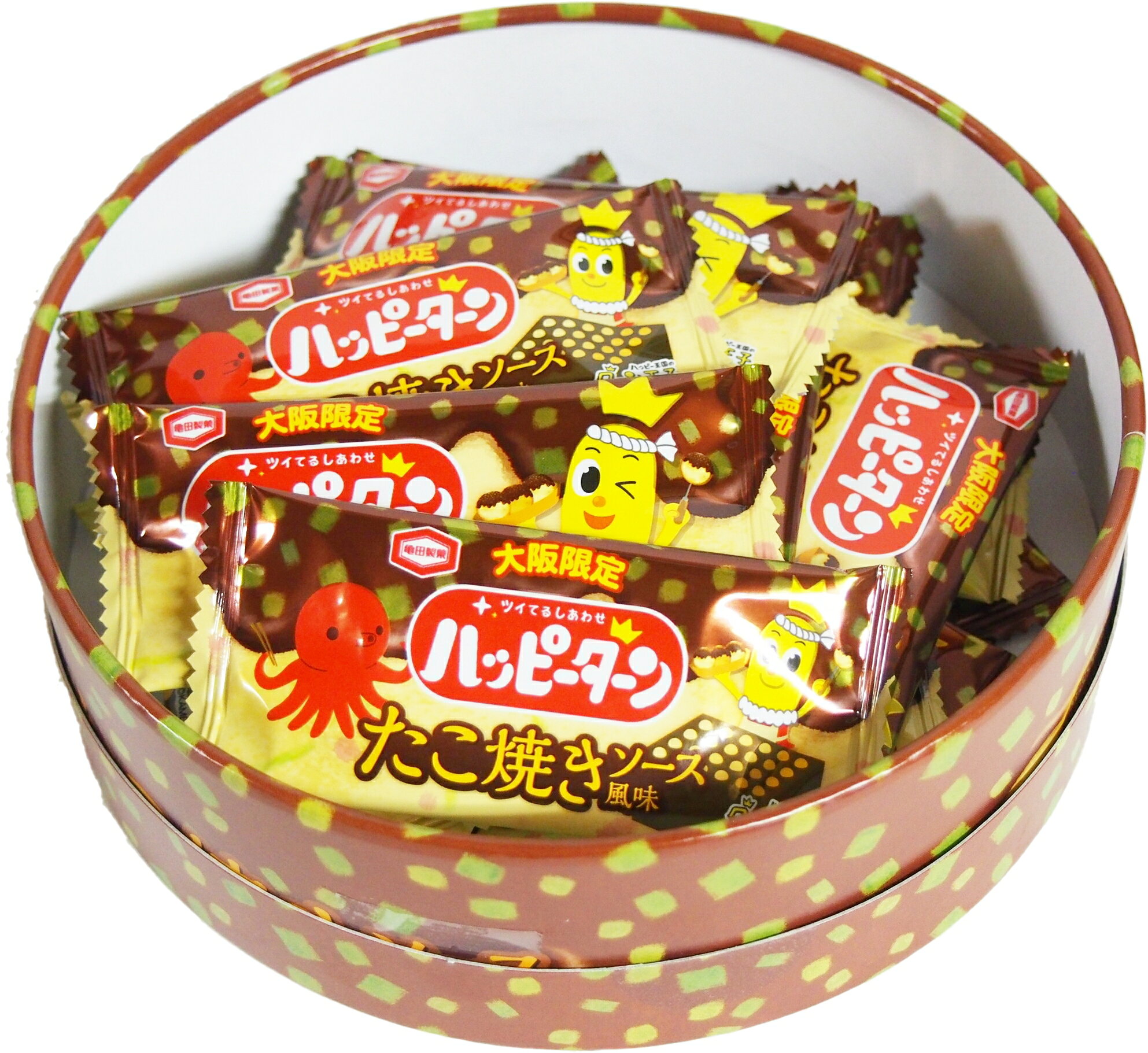 大阪 おみやげ お土産 亀田製菓 ハッピーターン たこ焼きソース風味 16袋入り ご当...