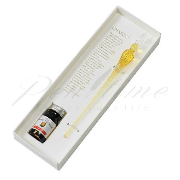 乐天商城 - エルバン　ガラスペン　つむぎ＆ミニインクセット　hb21453set　サープル＆ビルマの琥珀 ＜3800＞【名入れ不可】【ラッピング無料】【メーカー保証】【ペンタイム】