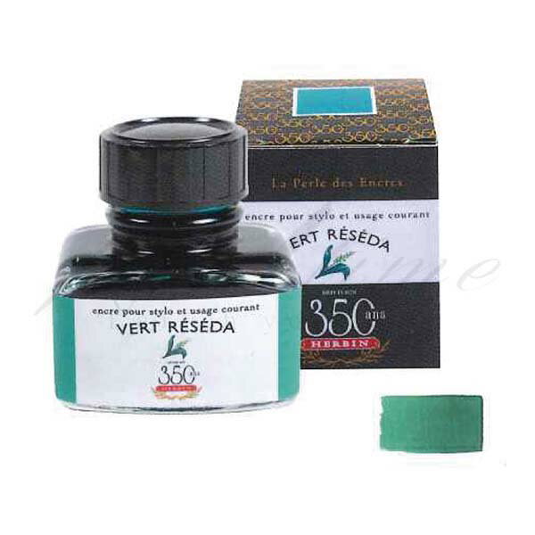 エルバン　ボトルインク　トラディショナルインク　350周年限定デザイン　hb350−13038　モクセイソウグリーン＜1700＞【名入れ不可】【ラッピング不可】【ネコポス不可】