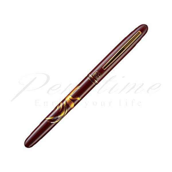 呉竹（くれ竹）　万年毛筆　蒔絵物語　DU181　瑞鳥鳳凰　赤 315＜5000＞【名入れ有料】【ラッピング無..