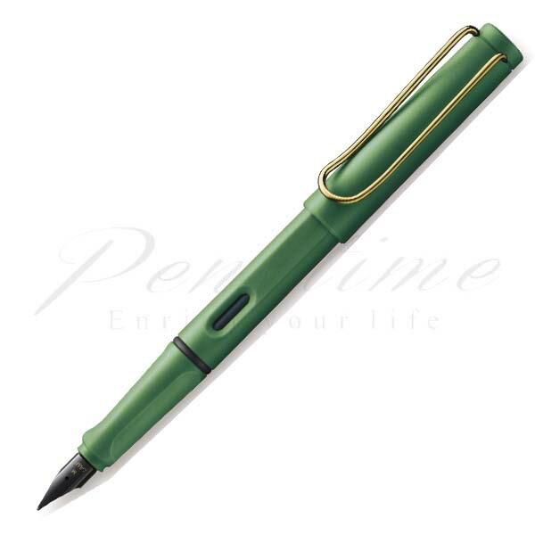 ラミー（LAMY） ≪即納対応商品≫ネコポス送料無料　ラミー　万年筆　サファリ フィールドグリーン　ゴールドクリップ　L0YCH＜5000＞【名入れ不可】【ラッピング無料】【メーカー保証】【ペンタイム】