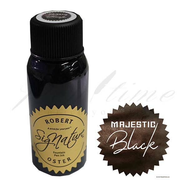 乐天商城 - ≪即日発送可能≫ロバートオスター　7周年記念ボトルインク　RO-50119　マジェスティック ブラック＜3300＞【名入れ不可】【ラッピング不可】【ネコポス不可】