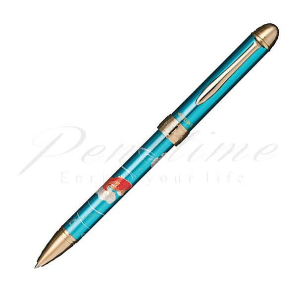 セーラー万年筆　複合筆記具（ボールペン黒・赤・シャープ0．5mm）優美蒔絵　金魚　16－0353－244　メタルブルー ＜3500＞【名入れ有料】【ラッピング無料】【メーカー保証】