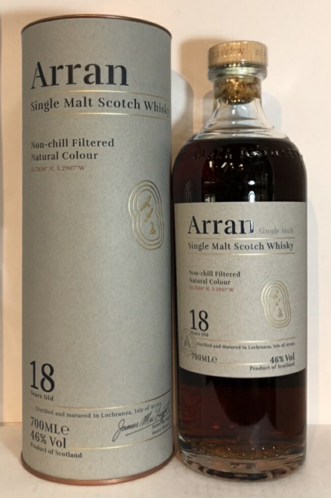 【箱あり】【並行】アラン 18年　700ml　46度arran Single Malt 18y．