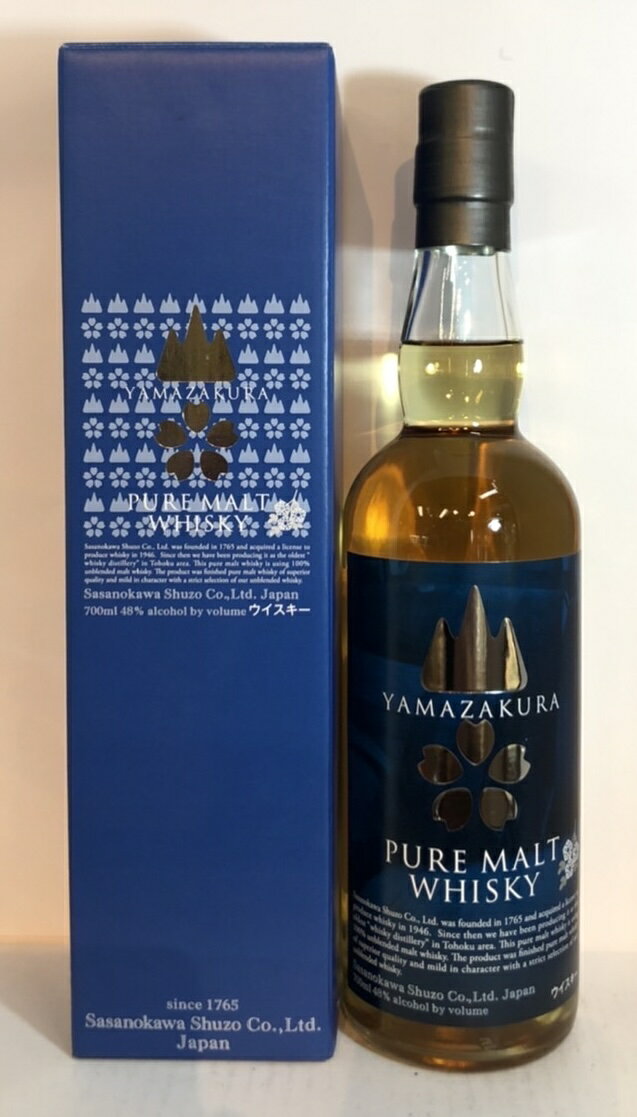 【箱付】笹の川 ピュアモルト 山桜　PURE MALT YAMAZAKURA　700ml