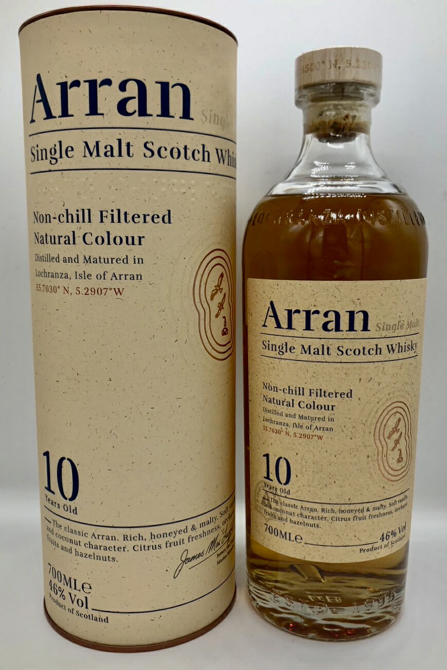 【箱あり】【並行】アラン 10年　700ml　46度arran Single Malt 10y．