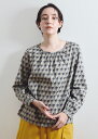 【ピープルツリー 公式】【people tree】V&A オーガニックコットンサテンギャザープルオーバー エスター柄 ピープルツリー レディース トップス コットン100% 綿100% 【フェアトレード】 【PeopleTree】