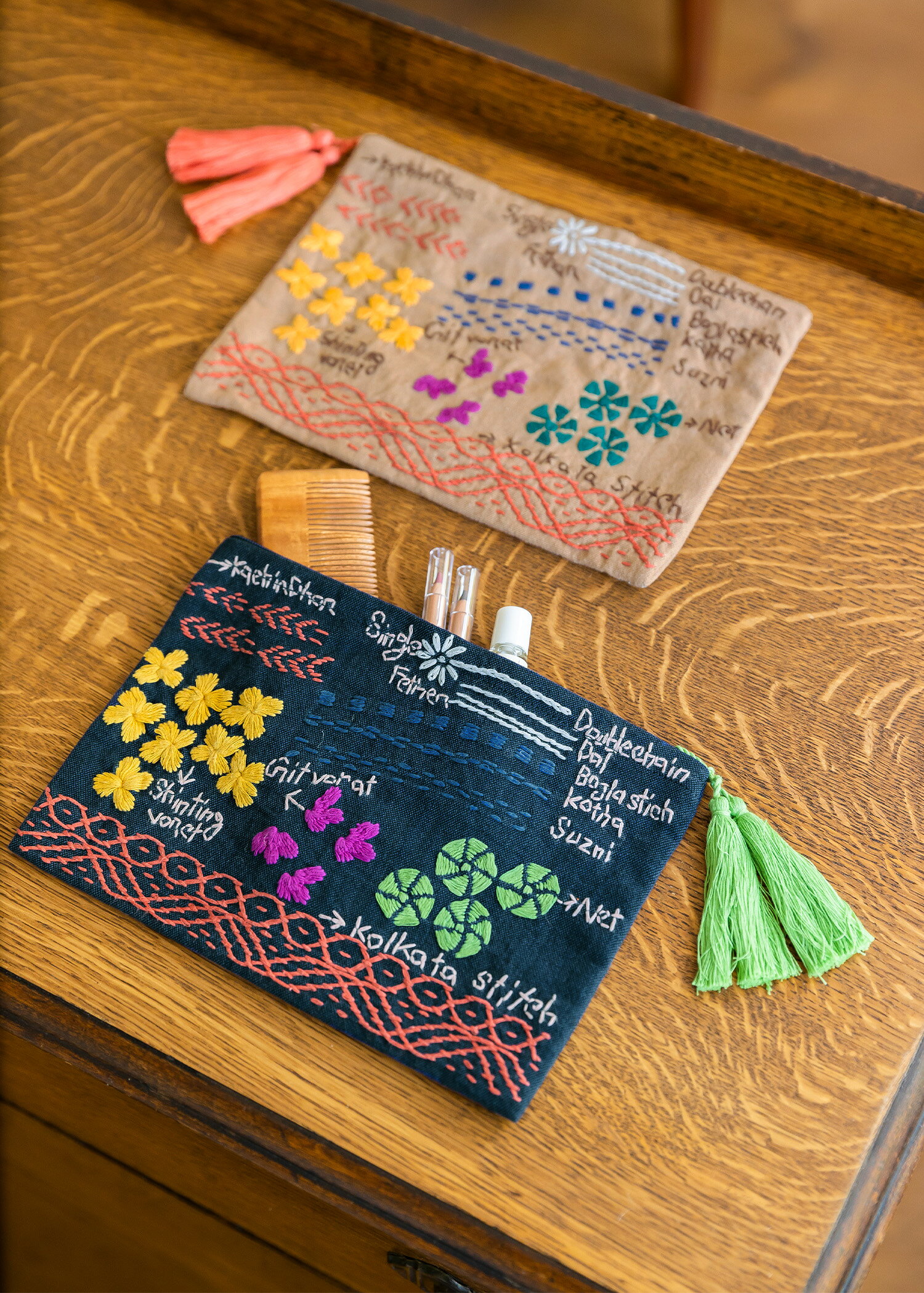 Rakuten - 【ピープルツリー 公式】【people tree】手刺繍 ポーチ ピープルツリー 化粧ポーチ 【フェアトレード】 【PeopleTree】
