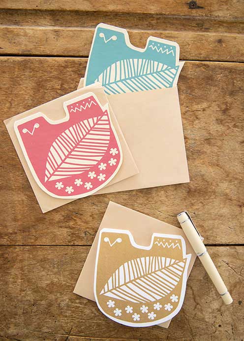 【ピープルツリー 公式】【people tree】手漉き紙のグリーティングカード トリ 【フェアトレード】 【PeopleTree】雑貨 手漉き紙 お祝い カー...