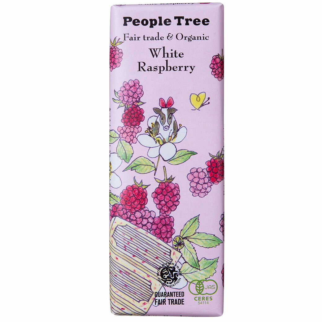 【公式】PeopleTree ラズベリーチョコ ホワイトラスベリー チョコレート オーガニックチョコレート 義理チョコ 板チョコ 50g フェアトレード フェアトレードチョコ SDGs ピープルツリー プレゼント スイーツ ギフトのサムネイル