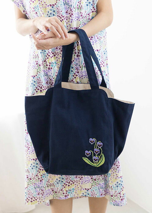 Rakuten - 【ピープルツリー 公式】【people tree】手刺繍 アジャスタブルバッグ ミモザ スミレ 【フェアトレード】 【PeopleTree】レディース バッグ