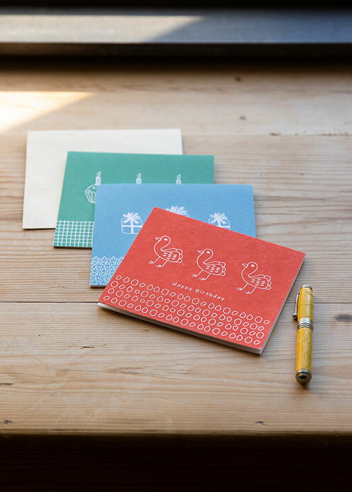 【ピープルツリー 公式】【people tree】手漉き紙のグリーティングカード ピンク グリーン ブルー 【フェアトレード】 【PeopleTree】雑貨 手...